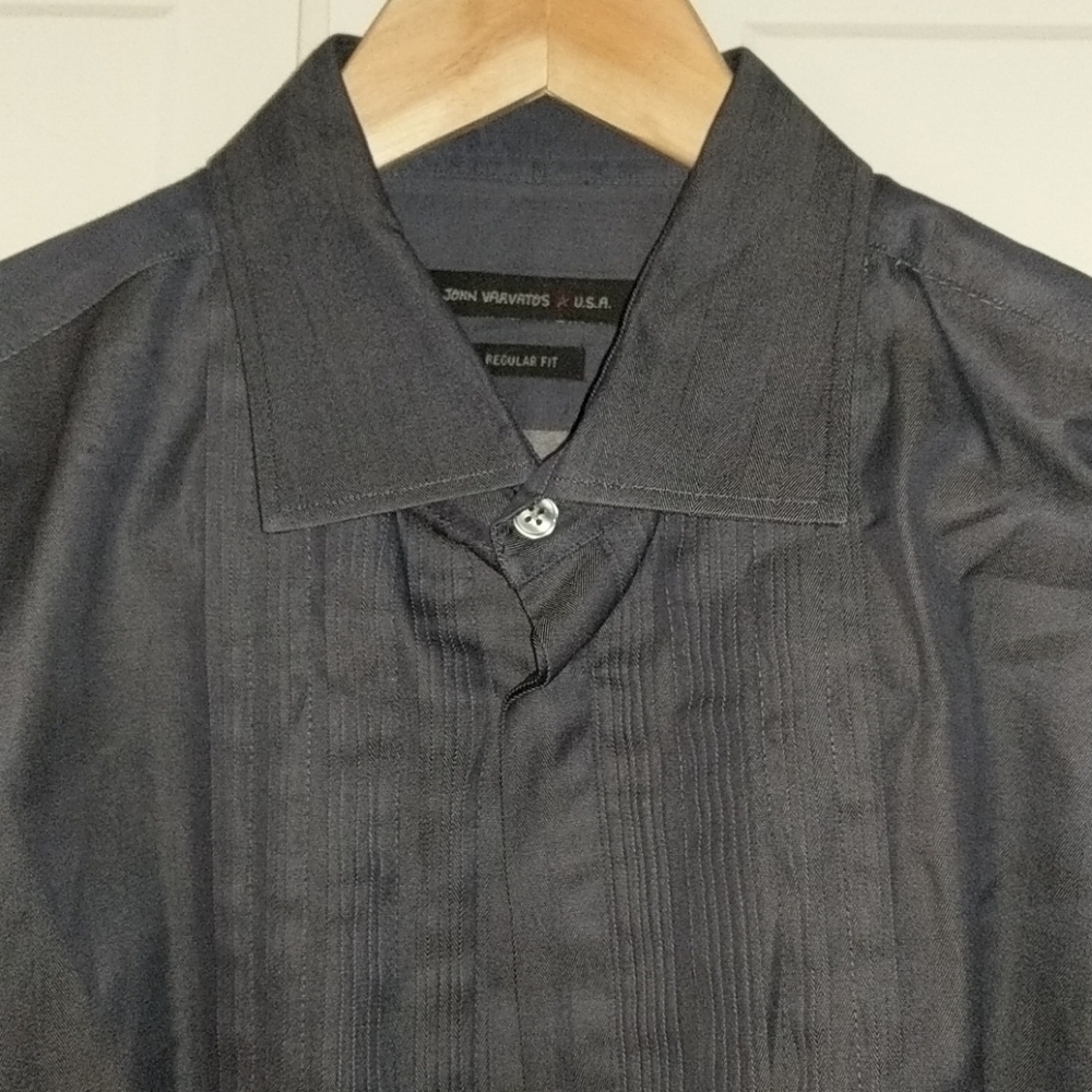 John Varvatos Pleated Front Button Down